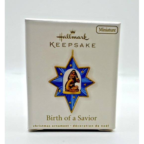 Hallmark Other - Birth Of A Savior 2010 Miniature-Baby Jesus Is Born-North Star Hallmark Ornament